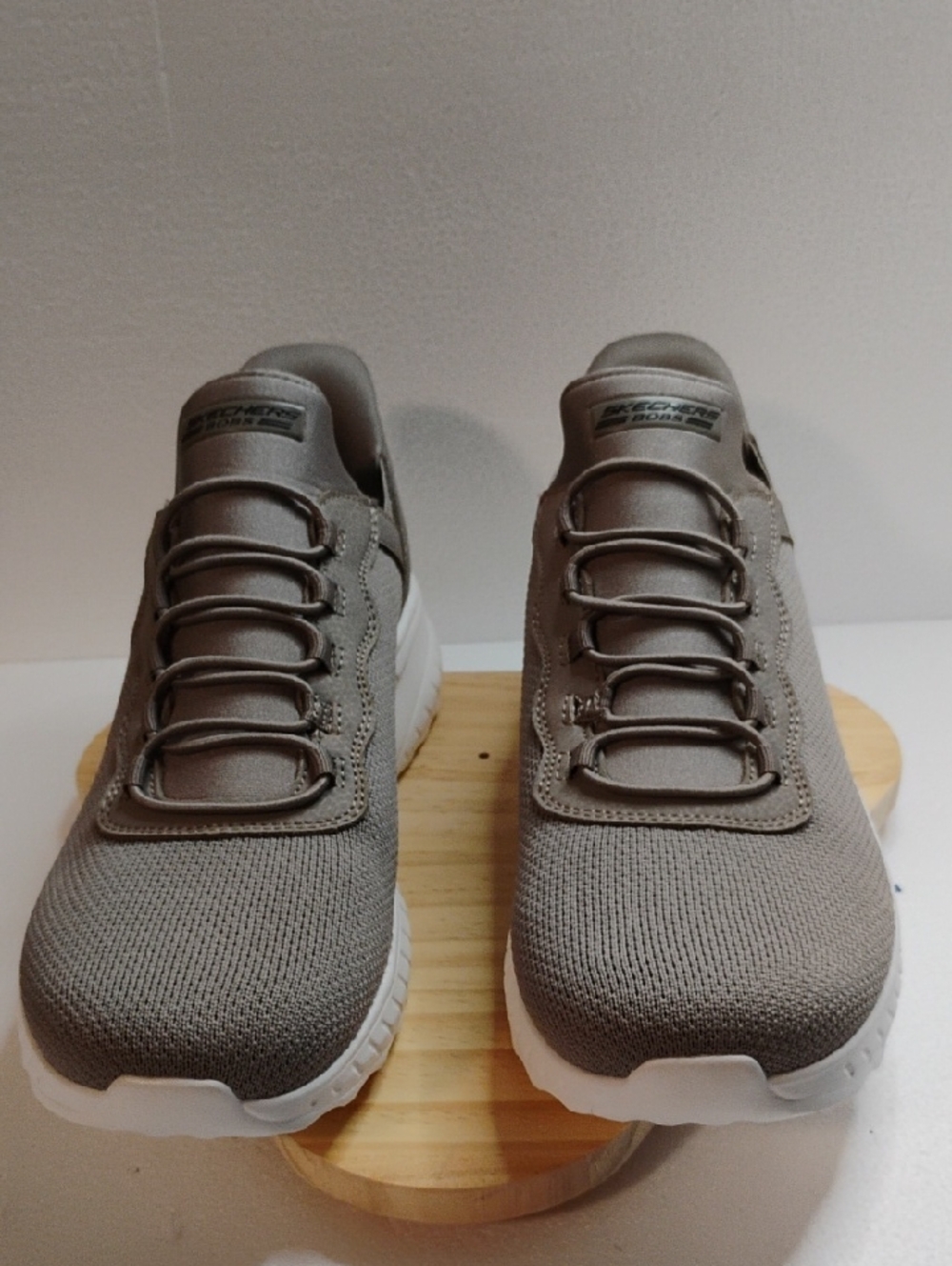 Skechers Men's Slip-On Knit Sneakers - Taupe Gray